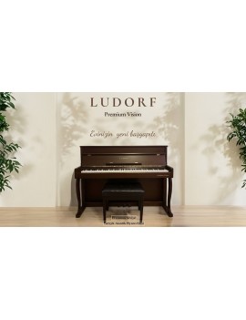 LUDORF Premium Vision yüksek konsol Duvar Tipi Dijital Piyano  Ahşap Tabure HEDİYE