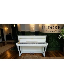 LUDORF Premium Vision yüksek konsol Duvar Tipi Dijital Piyano  Ahşap Tabure HEDİYE