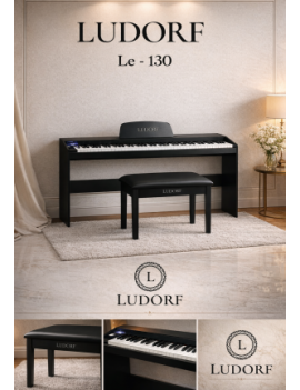 LUDORF Le130 Dijital Piyano  Ahşap Tabure HEDİYE